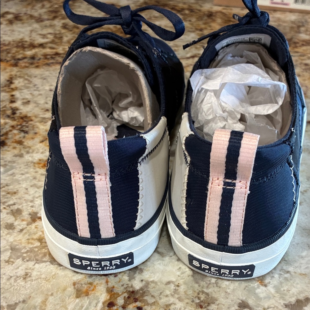 Sperry Navy and Pink Sneakers - Picture 4 of 6